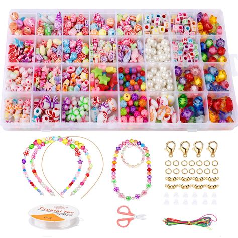 32 Styles Beads Set Forjewellery Making Kids Andcraftsandname Bracelets And