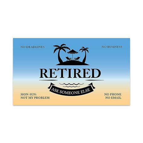 Funny Retirement Business Cards Someone Else Retired Business Cards