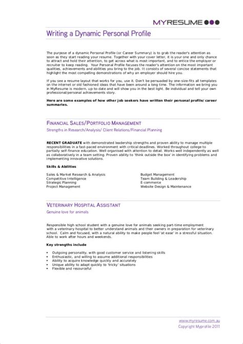 Resume examples see perfect resume. FREE 11+ Personal Profile Samples in PDF | MS Word