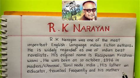 Rk Narayan Biography Rk Narayan Story In English Youtube