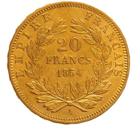 Buy 1854 Gold Twenty French Franc Coin From Bullionbypost From 41600