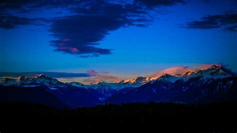 1920x1080 Rock Mountains Afterglow Nature Evening Sunset