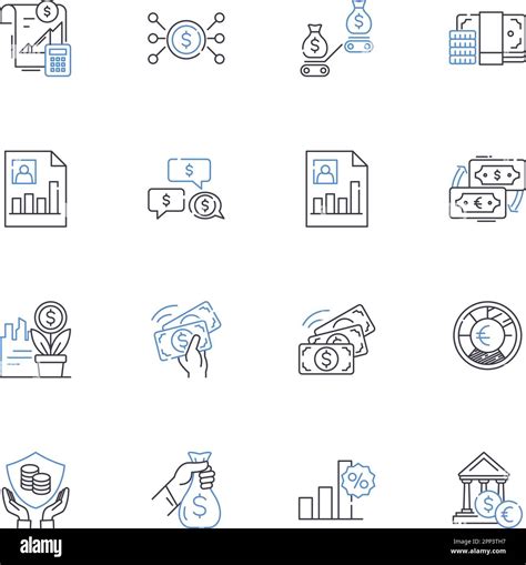 Stock Squad Line Icons Collection Trading Stocks Investments