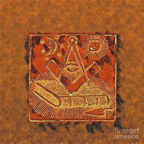 Freemason Mason Masonic Symbolism Painting By Esoterica Art Agency