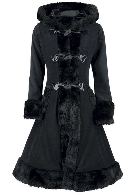 Stylish Black Hooded Gothic Coat Fashion Trench Coats Women Gothic Coat