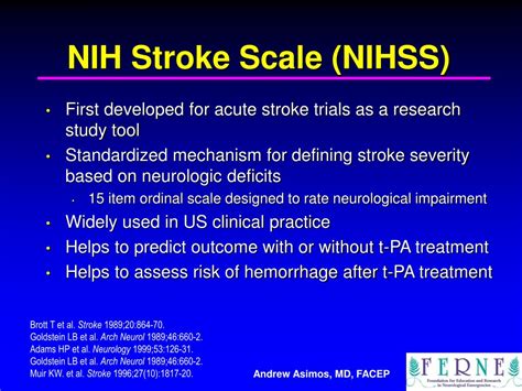 Ppt Stroke Patient And Stroke Therapies Assessment Ed Nihss And Stroke