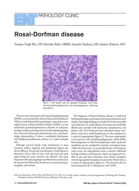 Pdf Rosai Dorfman Disease
