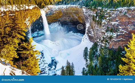 Helmcken Falls On The Murtle River In Winter With The Spectacular Ice