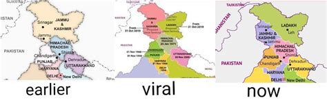 Fact Check Viral Map Of India Showing Bifurcation Of Jammu And Kashmir