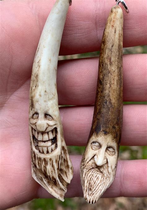 Deer Antler Carvings By Josh Carte Deer Antler Crafts Antler Crafts