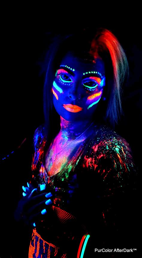 On march 23, 2012, the word black was removed from the item in the inventory. Nice UV! | Neon face paint, Neon photoshoot