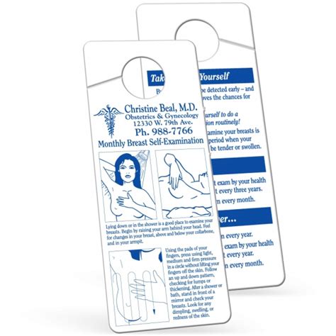 Promotional Breast Self Exam Shower Card