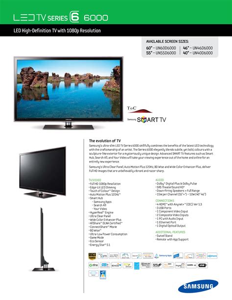 Download Free Pdf For Samsung Un46d6000 Tv Manual
