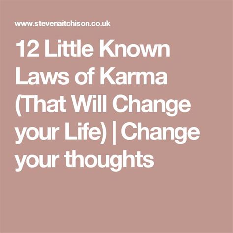 12 Little Known Laws Of Karma That Will Change Your Life Change