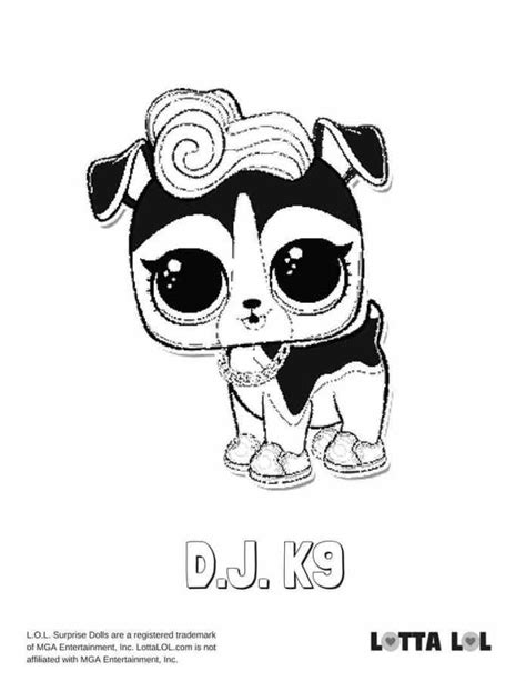 From new surprises to new looks to totally new ways to unbox my kids love the lol brand. DJ K9 LOL Coloring Page | Lotta LOL