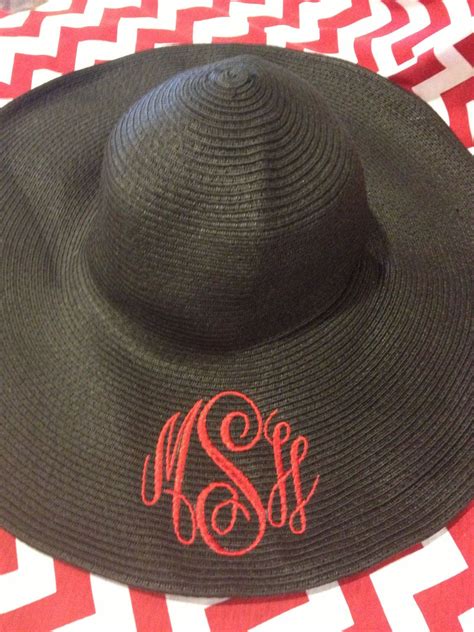 Wide Brim Monogrammed Sun Hat By Isabelasribbons On Etsy 2000 With