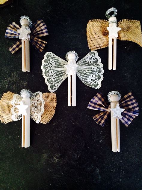 clothespin christmas angels use as ornament and attach at the end of branch clothespin crafts