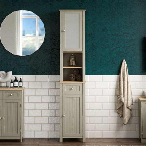Brambly Cottage 40 X 190cm Mirrored Free Standing Tall Bathroom Cabinet