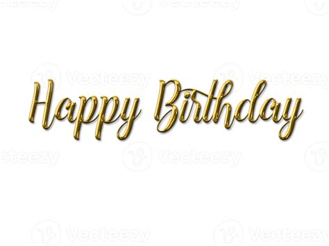 Happy Birthday Gold Transparent Png Stickpng Vrogue Co