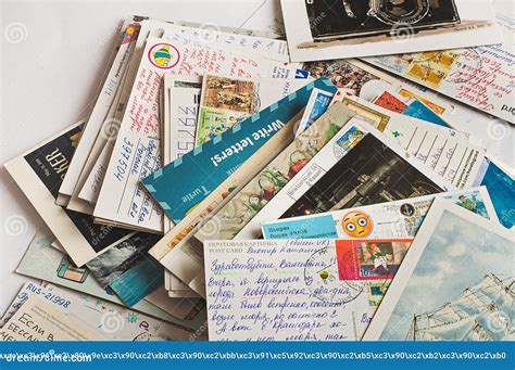 Pile Of Written Postcards In Disorder Editorial Photography Image Of