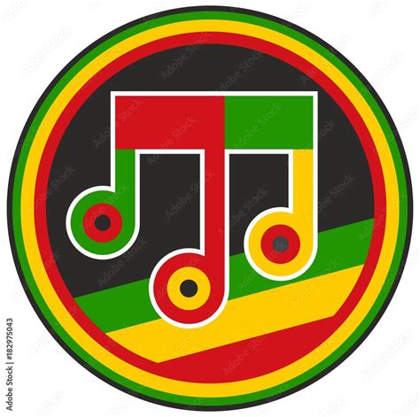 Reggae Music Note Logo Stock Vector Adobe Stock
