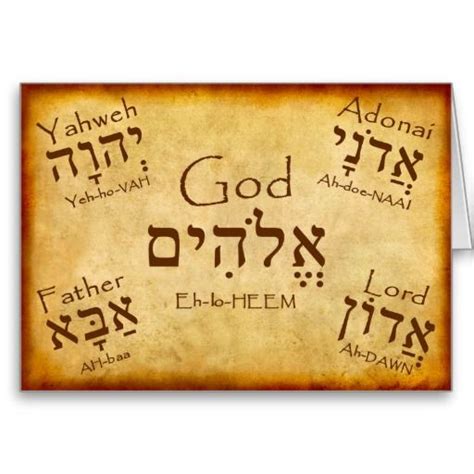 Learn Hebrew Names Of God Hebrew Words