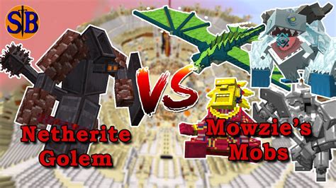 Netherite Golem Golemania Vs Mowzies Mobs Minecraft Mob Battle