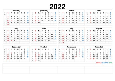 2022 Calendar With Week Numbers Printable Premium Templates Printable