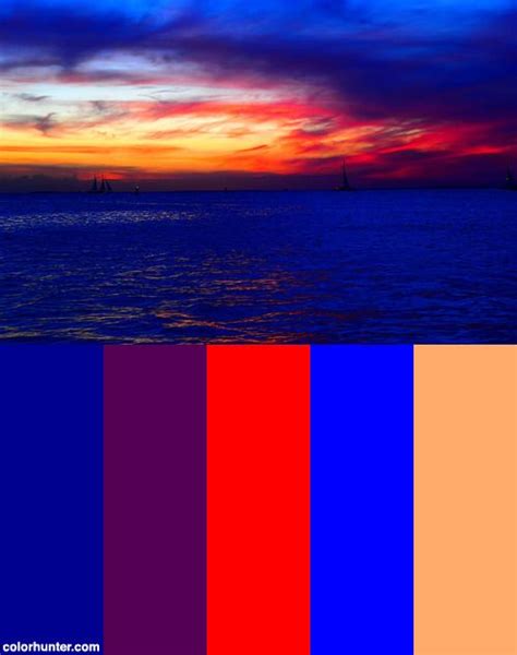 Sunsetfromkeywestcolorscheme Key West Colors Color Palette Key