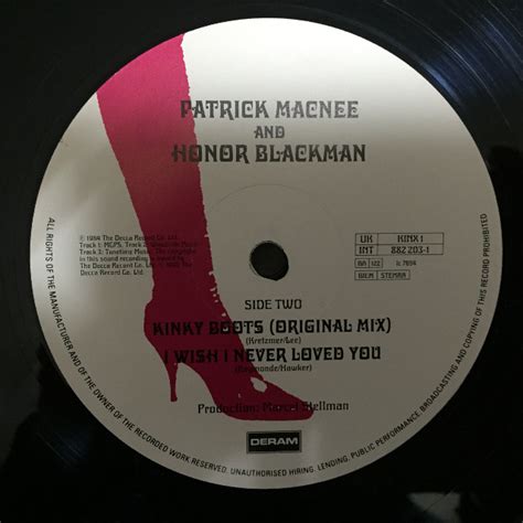 Patrick Macnee And Honor Blackman Kinky Boots Sweet Nuthin Records