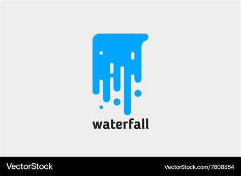 Waterfall Logo Water Logo Creative Logo Design Vector Image