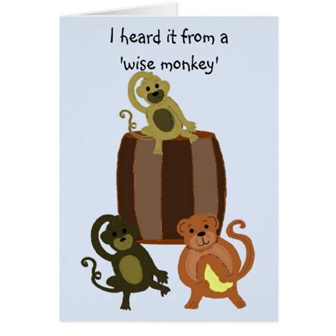 Funny Monkey Birthday Card Zazzle