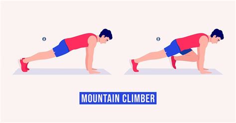 Mountain Climber Exercise Men Workout Fitness Aerobic And Exercises