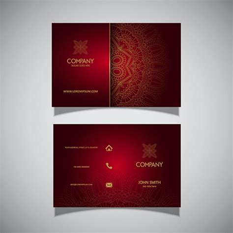 Business Card With Elegant Decorative Design 200411 Vector Art At Vecteezy