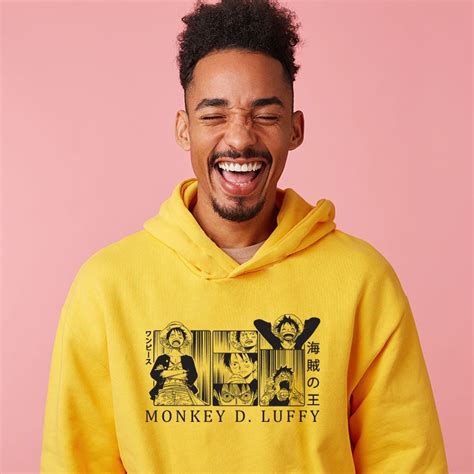 Anime Hoodie One Piece Monkey D Luffy The Engrave Slave