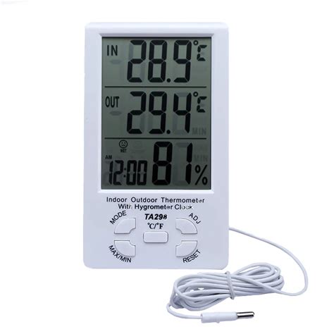 Outdoor Temperature Gauge Indoor Outdoor Thermometer With Hygrometer