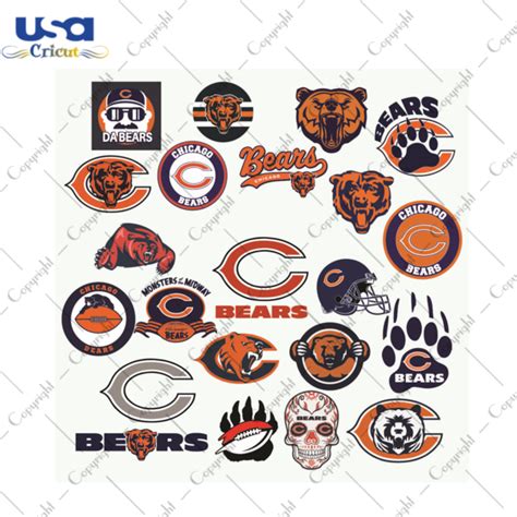 Chicago Bears Logo Sport Gift Diy Crafts Svg Files For Cricut