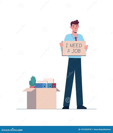 Dismissed Man Looking for Work. Job Loss, Unemployment because of the