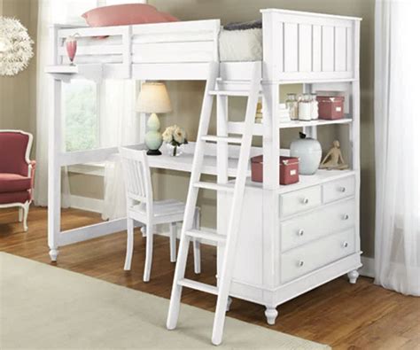 White Bunk Bed With Desk See The Design Variants Homesfeed