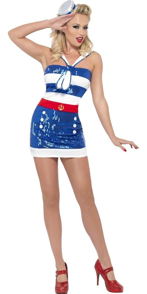 Fever Sequin Sailor Costume 26263 Fancy Dress Ball Ladies Fancy