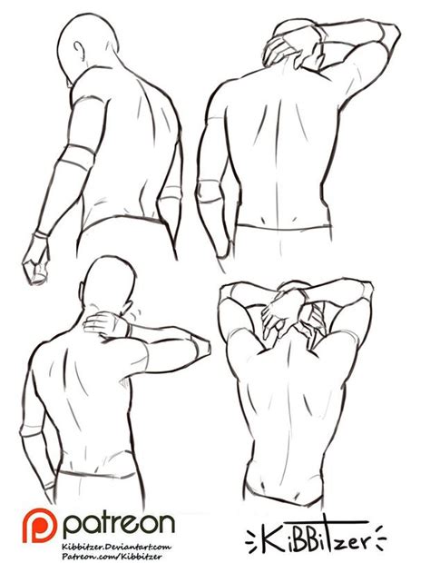 Back Reference Sheet Preview Art Reference Poses Drawing Reference