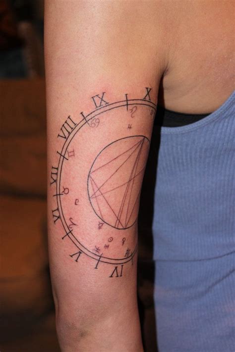 Birth Chart Astrology Tattoo Tattoos Compass Tattoo