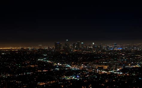 Los Angeles Night Lights Hd Desktop Wallpaper Widescreen High