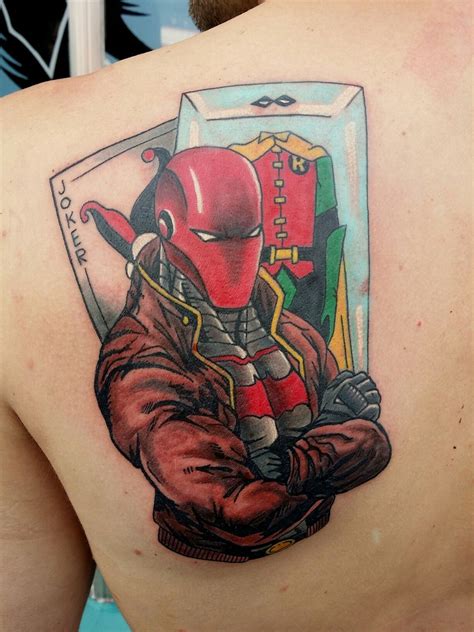 red hood jason todd batman dc comics tattoo by steve rieck from las vegas nv comic tattoo