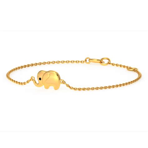 Cute Elephant Kids Gold Bracelet Charming Bracelet Caratlane