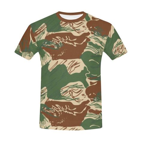 Rhodesian Brushstroke Camouflage V2b T Shirt For Men Mega Camo