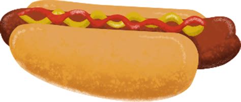 Hot Dog Hand Drawn Cute Cartoon Png And Psd Dodger Dog Clipart Full