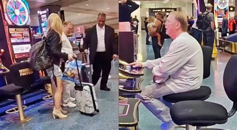 Mark Davis And Blonde GF Were Caught Playing Slots At Airport