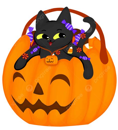 Halloween Cat Clipart Cat Halloween Candy Png Transparent Clipart