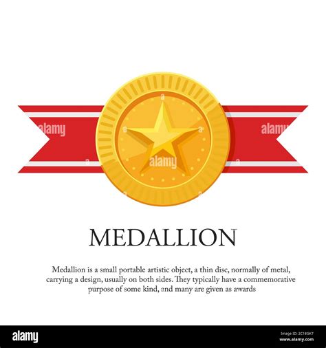 Medal With Red Ribbon Stock Vector Images Alamy